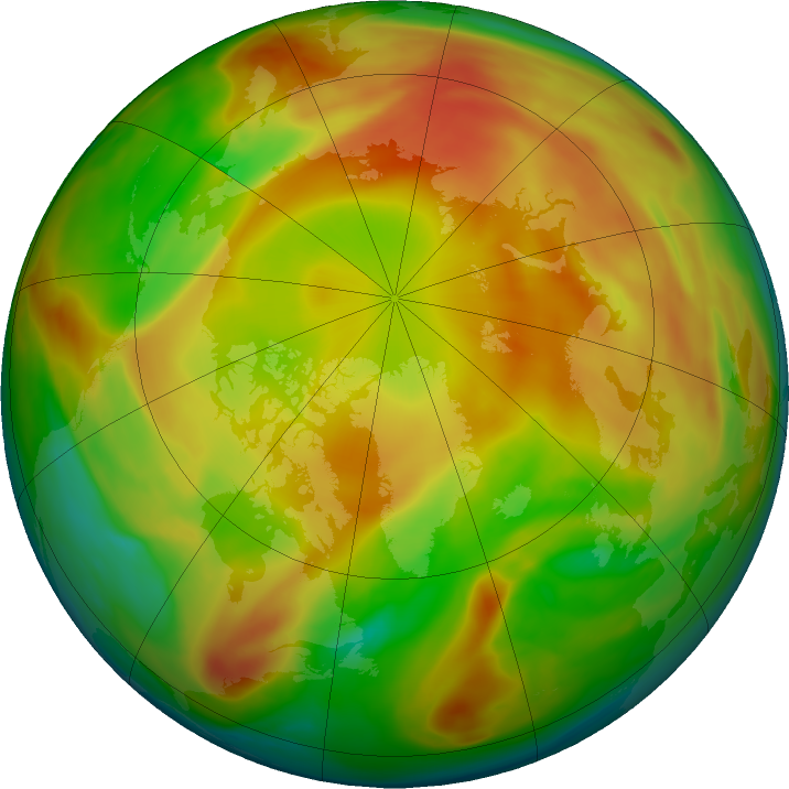Arctic ozone map for 02 April 2021